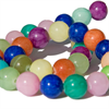 Candy Jade, mix farver, glat, rund, Ø12mm, streng